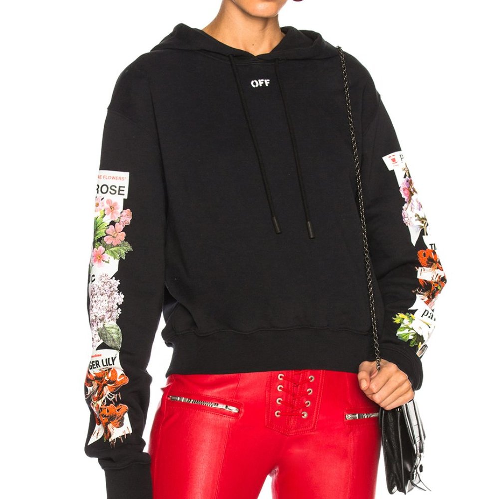 OFF WHITE FLORAL HOODIE NWT